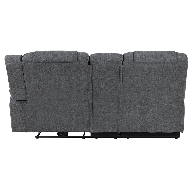 Redondo Raf Console Loveseat W/1 Recliner-Dk Gray