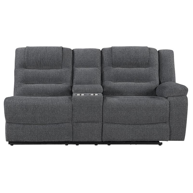 Redondo Raf Console Loveseat W/1 Recliner Pwr Fr-Dk Gray