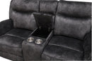Park City Console Loveseat W/ Dual Recliners-Slate