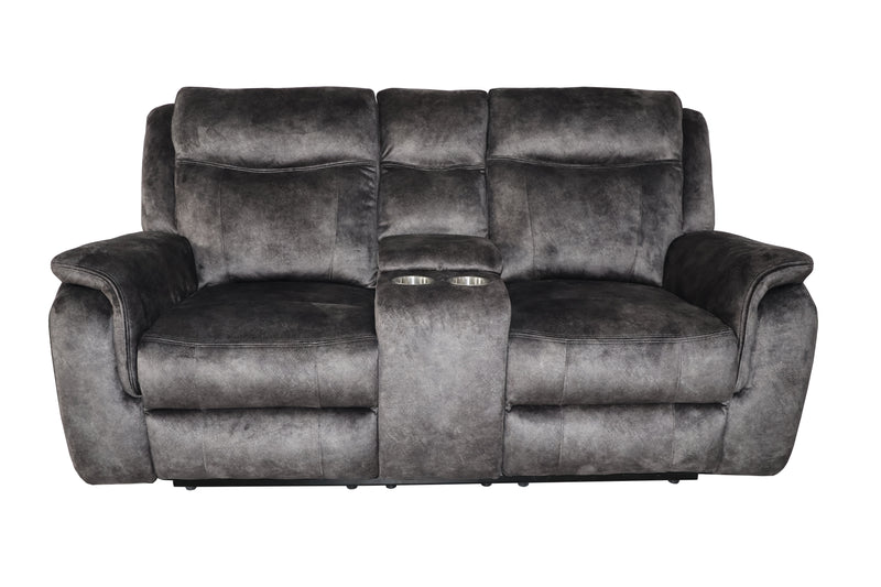 Park City Console Loveseat W/ Pwr Fr-Slate