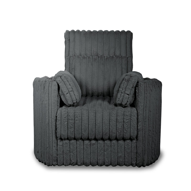 Embrace Swivel Accent Chair-Charcoal