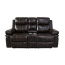 Kellen Console Loveseat W/ Pwr Fr-Brown