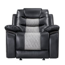 Nikko Glider Recliner W/Pwr Fr-Black/Gray
