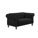Emma Crystal Loveseat-Black