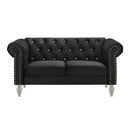 Emma Crystal Loveseat-Black