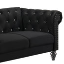 Emma Crystal Loveseat-Black