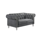 Emma Crystal Loveseat-Gray