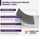 Nasturtium 10" E.King Bamboo Charcoal Infused Memory Foam