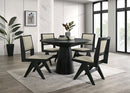 Tottenham 5 Pc Dining Table Set Black