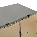 EMMELINE Night Stand w/ USB Outlet, Silver