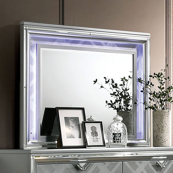 EMMELINE Mirror w/ LED Lights, Silver