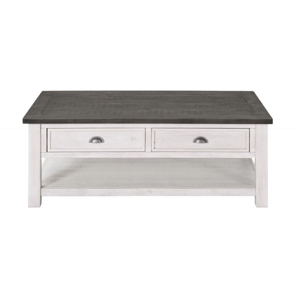 MONTEREY COFFEE TABLE, WHITE AND GREY