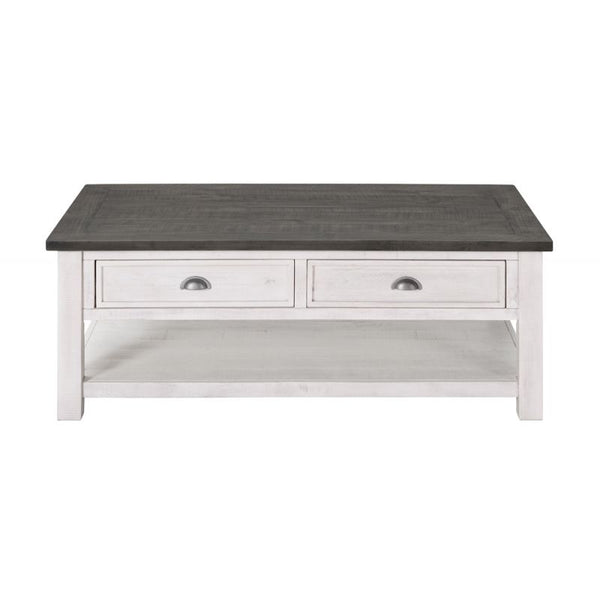MONTEREY COFFEE TABLE, WHITE AND GREY