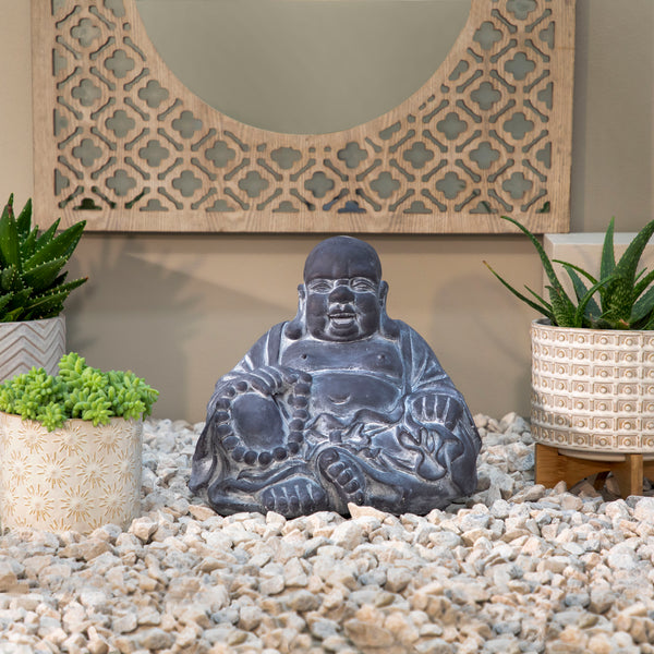 14" Happy Buddha, Gray image