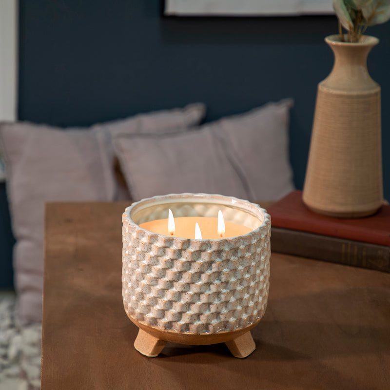 8" Woven Candle By Liv & Skye 45oz image