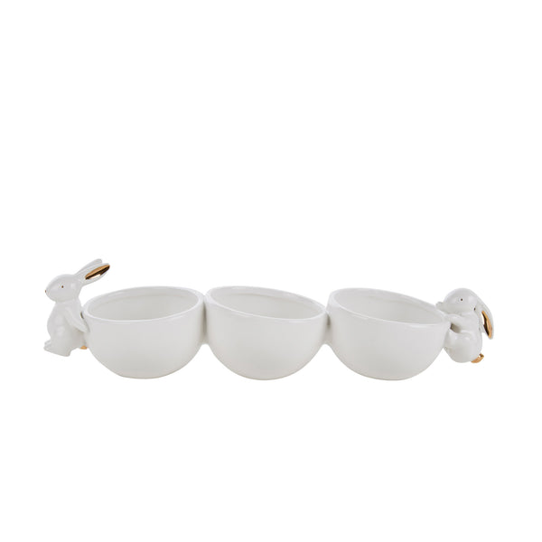 White/gold Dolomite Bunnies W/bowls image
