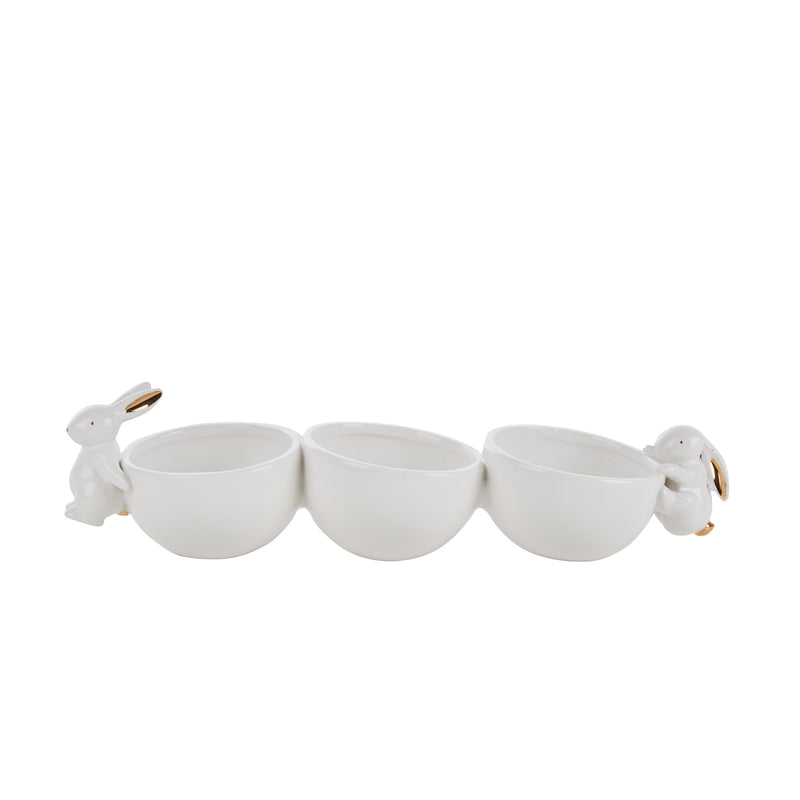 White/gold Dolomite Bunnies W/bowls image