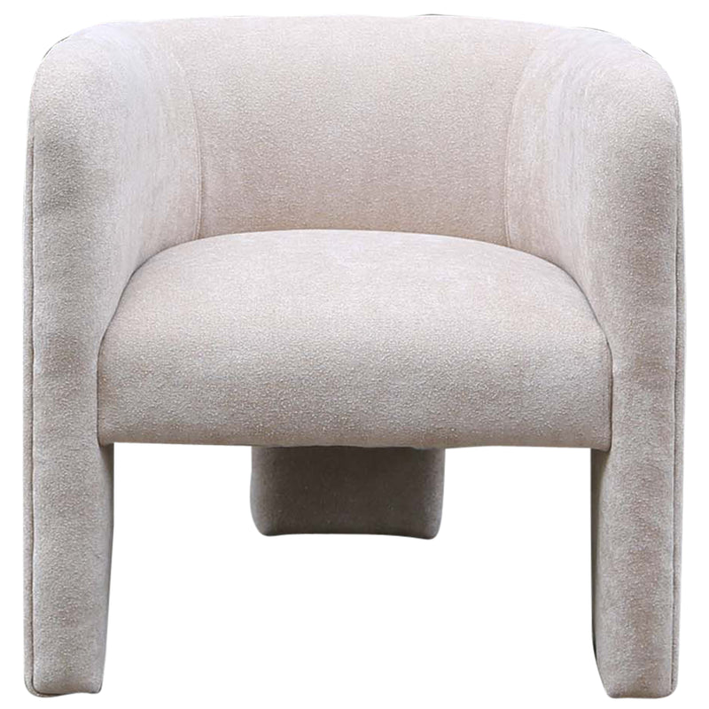 Rounded Back Tripod Chair / Ivory image