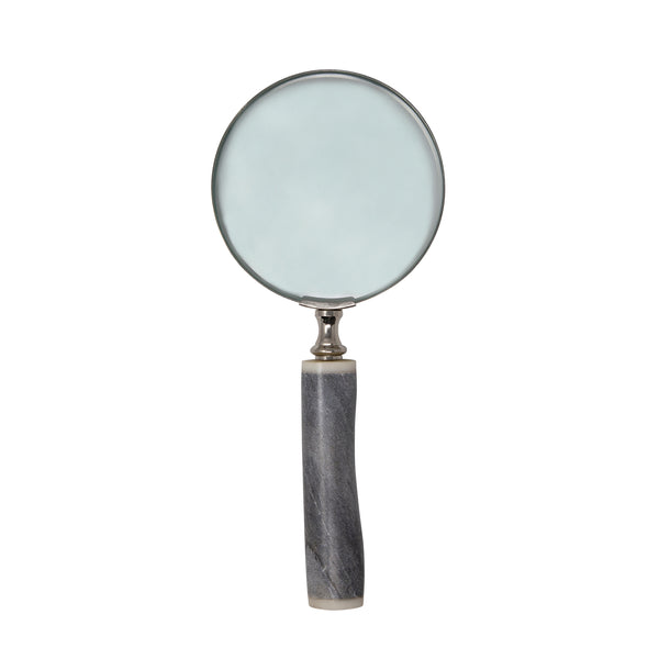 4"d  Magnifying Glass In Resin Handle, Gray image