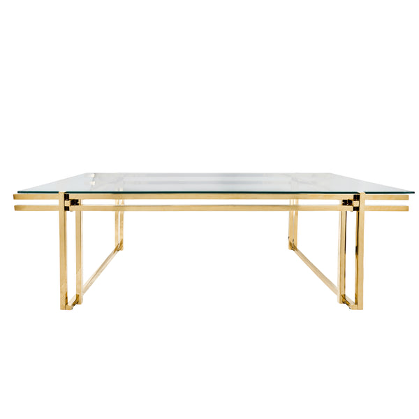Metal 55" Coffee Table, Gold image