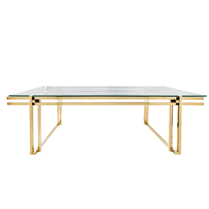 Metal 55" Coffee Table, Gold image