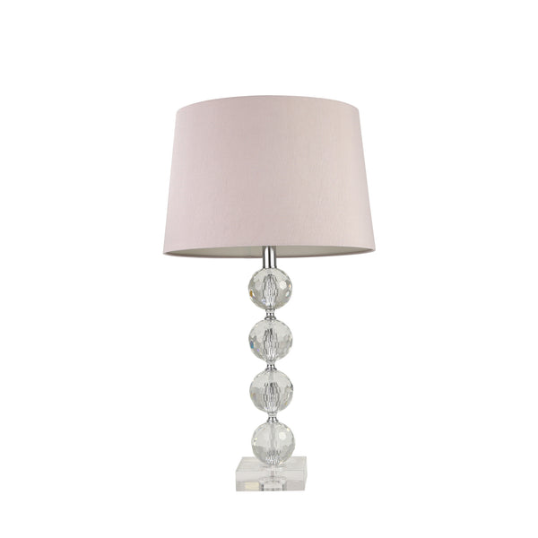 Glass 28" 3 Ball Table Lamp, Clear image