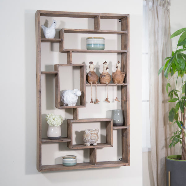 Wooden Wall Shelf, Brown image