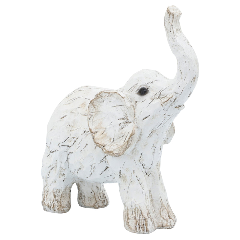 11" Elephant Figurine , White image