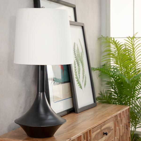 26"h Cone Table Lamp, Black image