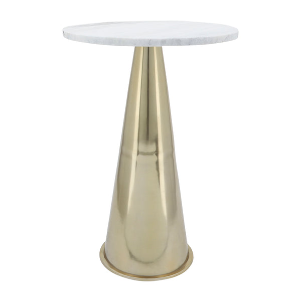 Marble, 23"h, Side Table, Gold image