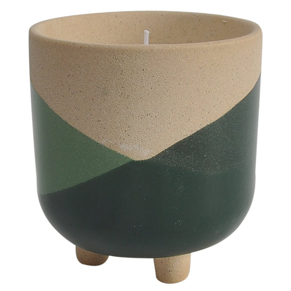 Cer, 6" Scented Candle Footed, Green 16oz image