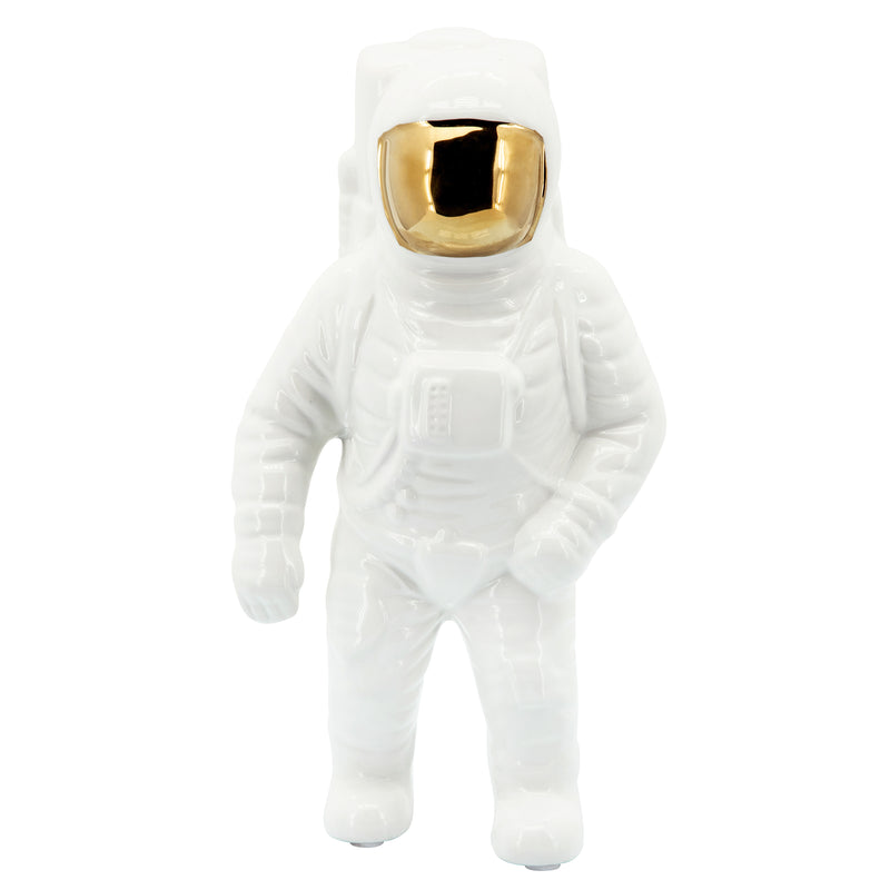 11" Astronaut Statuette, White/gold image