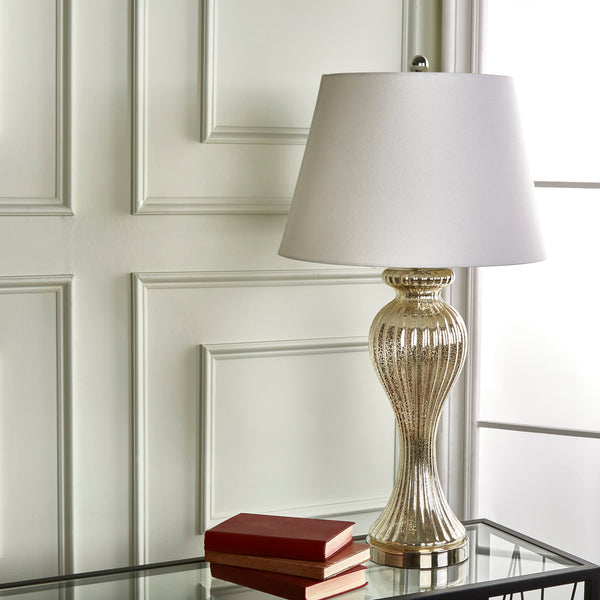 Mercury Glass 32" Table Lamp, Silver image