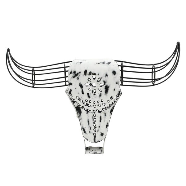 Metal, 12"h Buffalo Wall Accent, Black/white image