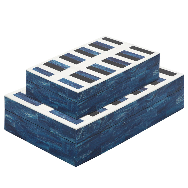 Resin S/2 Checkered Boxes, Blue image