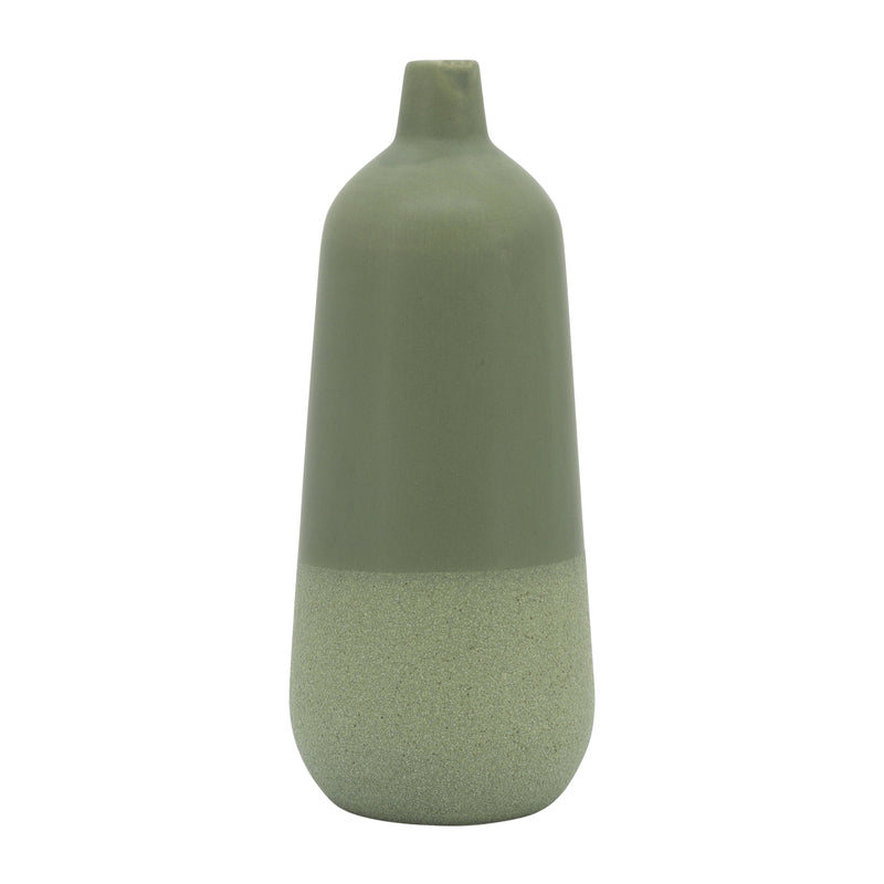 Cer, 8"h 2tone Vase, Green image