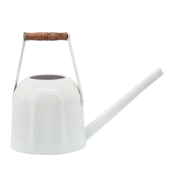 Metal 12" Watering Can, White image