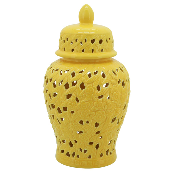 Pierced Yellow Temple Jar 18" image