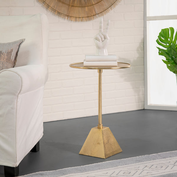 23" Metal Side Table, Gold-kd image