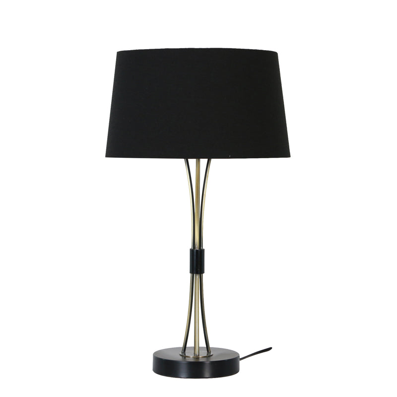 Metal 26" Table Lamp, Gold/black image