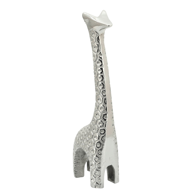 Aluminum 12" Giraffe Sculpturesilver image