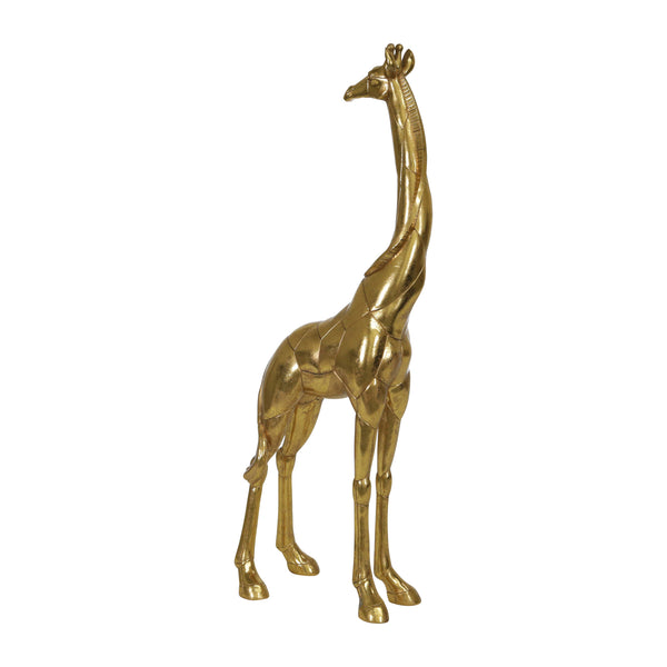 Polyresin 29" Giraffe Figurine, Gold image