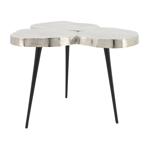 Metal, Stump Design Accent Table, Silver image