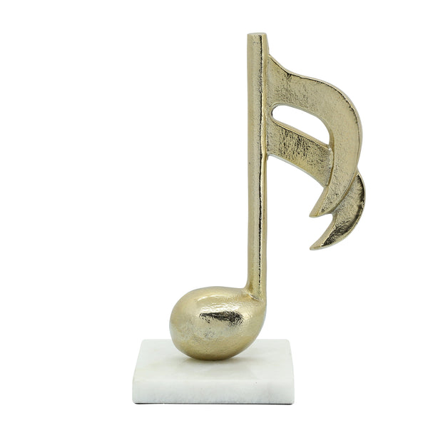 Metal 9" Music Note Accent, Gold image