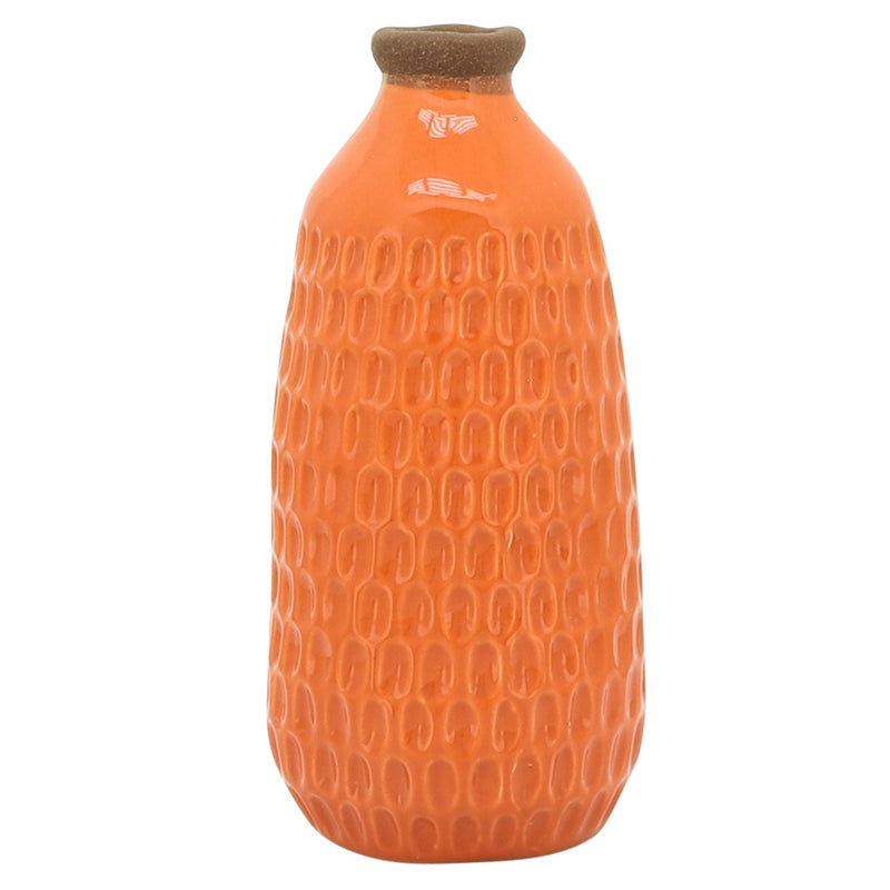 Cer, 9" Dimpled Vase, Terracotta image