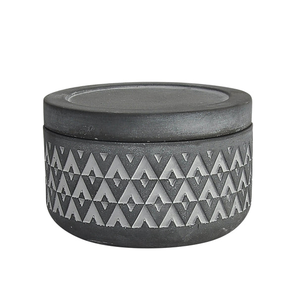 Cem, 4" Covered Aztec Jar, Gray image