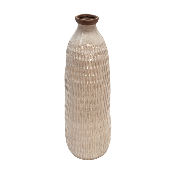 24" Dimpled Vase, Ivory image
