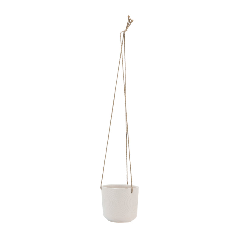 Cer, 6" Vector Hanging Planter, White image