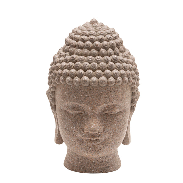 Resin 7.5" Buddha Head, Stone image