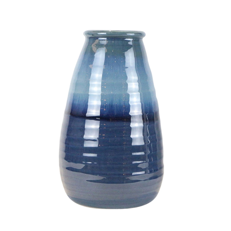 Ceramic 16" Vase, Reactive Blue image